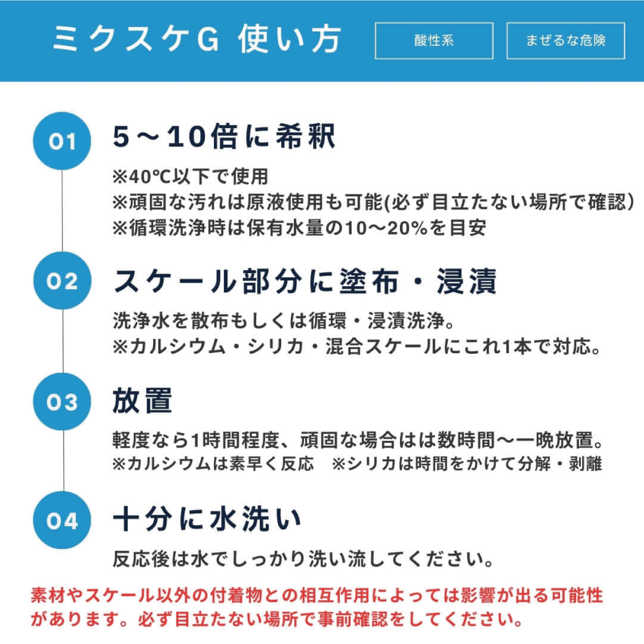 混合スケール溶解剥離剤　ミクスケG