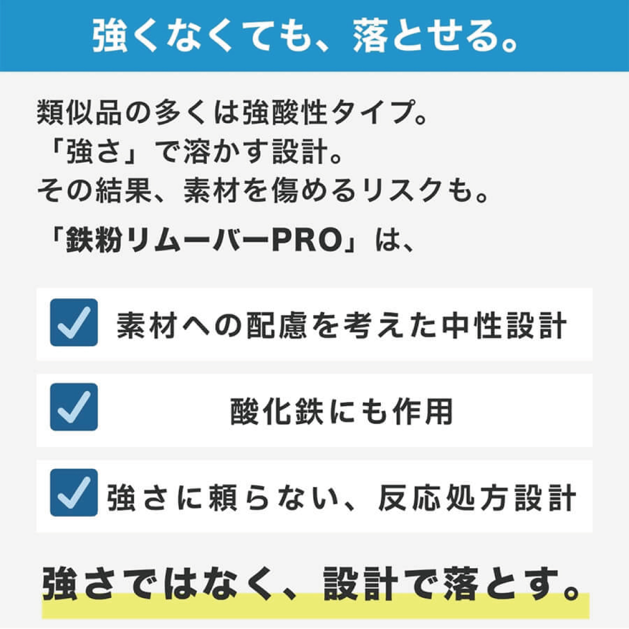 鉄粉リムーバーPRO　腐食防止剤を配合した錆取り還元剤（鉄粉除去剤）