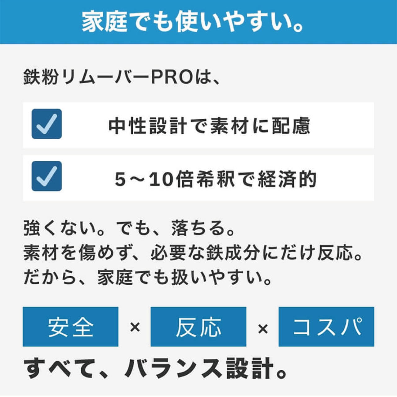 鉄粉リムーバーPRO　腐食防止剤を配合した錆取り還元剤（鉄粉除去剤）